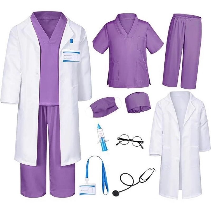 Kids Toys Set - Kids Doctor Nurse Role-Play Set White