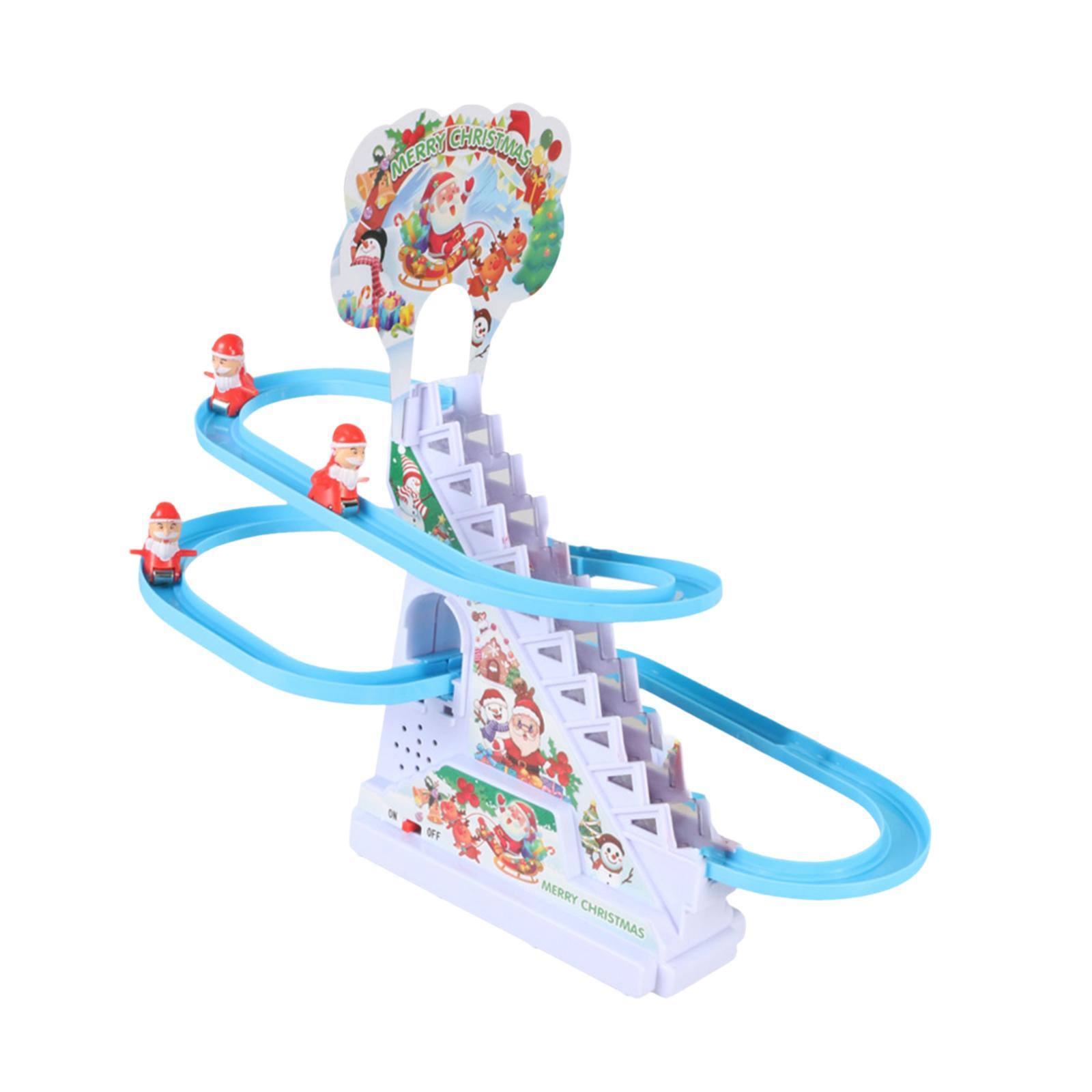 Kids Toys Set - Santa Climbing Stairs Slide Toy for