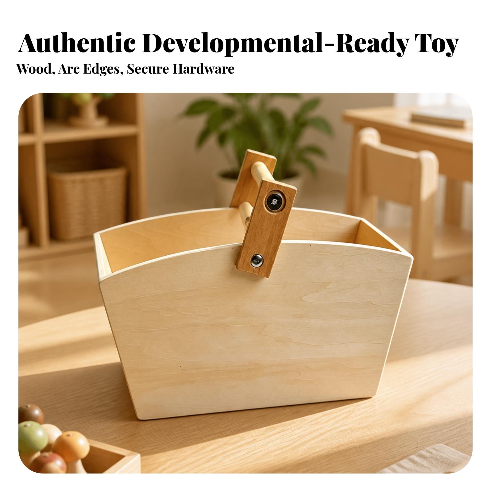 Wooden Children Play Basket wi - огляд і ціна Kids Toys Stores