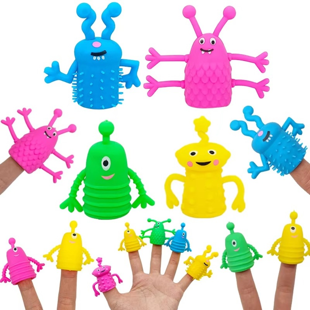 10pcs Funny Soft Rubber Finger - огляд і ціна Kids Toys Dinosaur