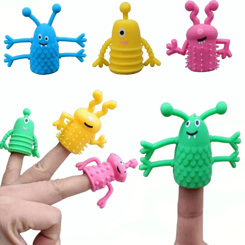 10pcs Funny Soft Rubber Finger - огляд і ціна Kids Toys Dinosaur