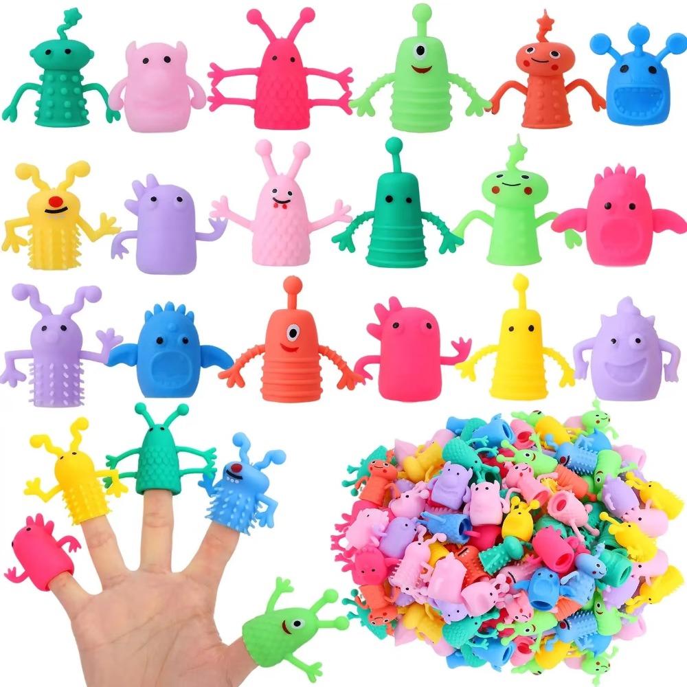 10pcs Funny Soft Rubber Finger - огляд і ціна Kids Toys Dinosaur