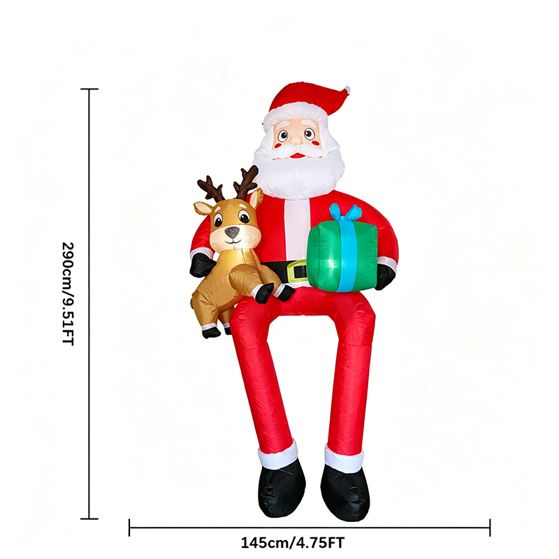 9.5ft Sitting Santa Claus Xmas - огляд і ціна Kids Toys Xmas