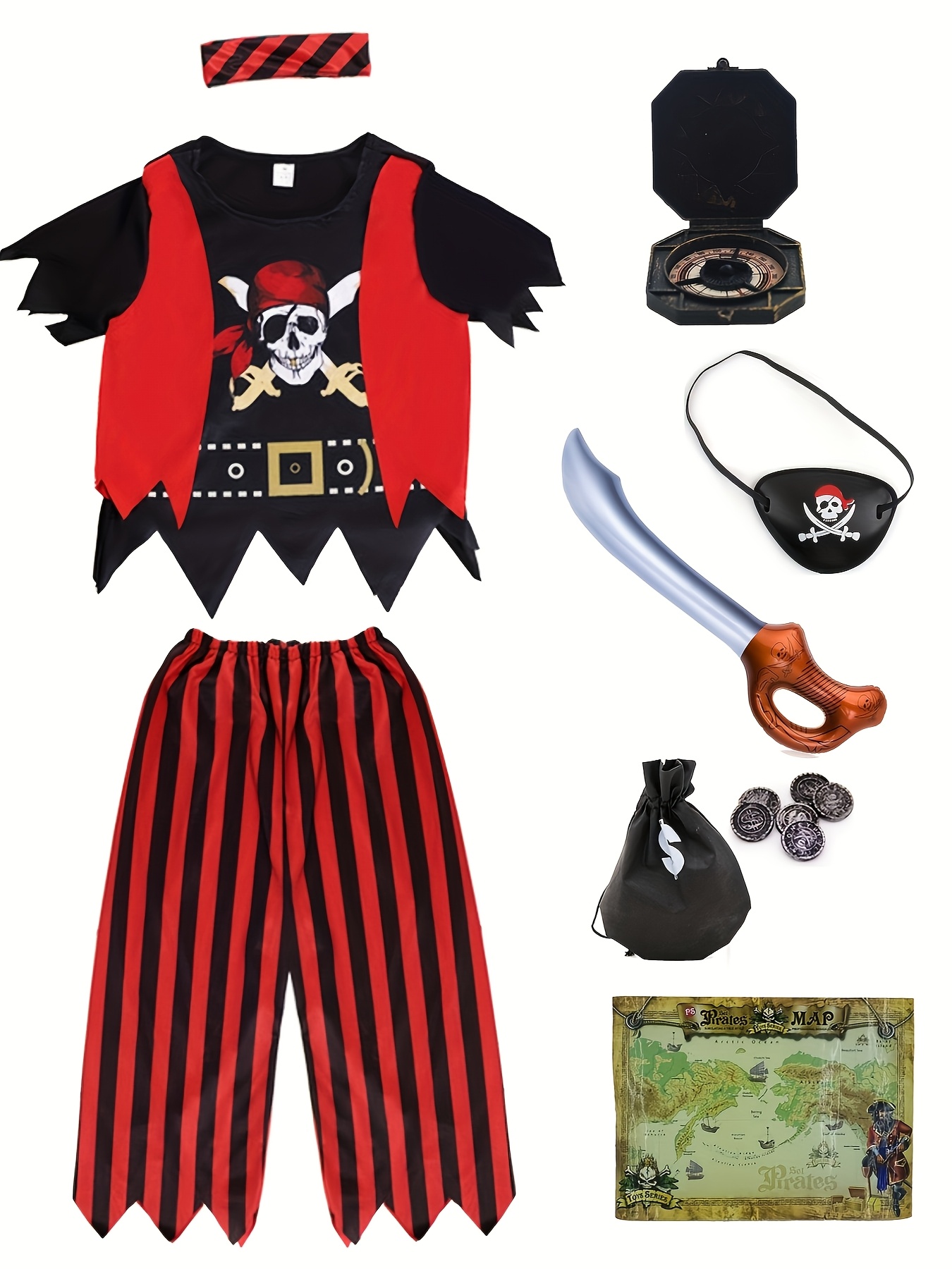 Kids Pirate Costume Set Hallow - огляд і ціна Kids Toys Set