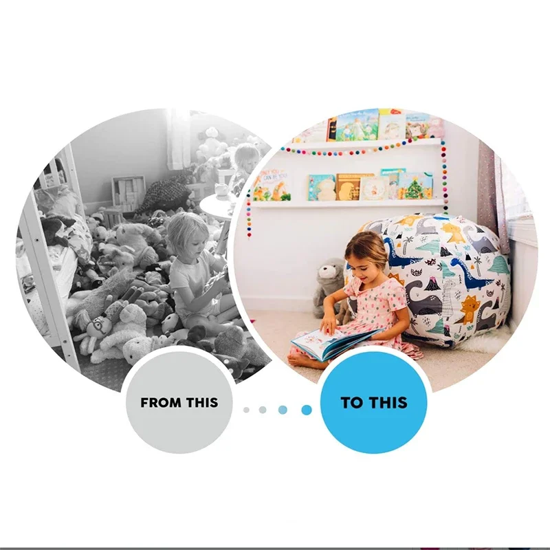 New Bean Bag Storage Stuffed A - огляд і ціна Kids Zip Toys