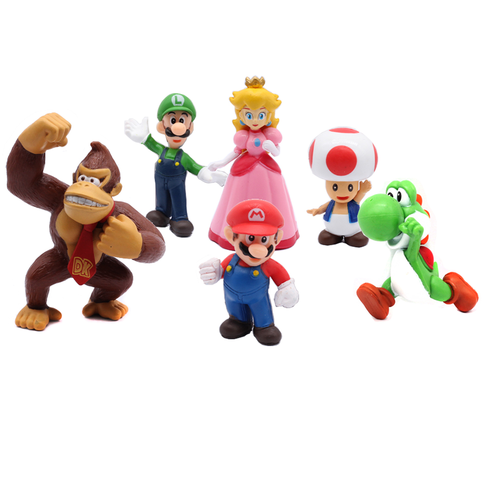 # 6pcs/set Super M Bros PVC Ac - огляд і ціна Kids Toys Set
